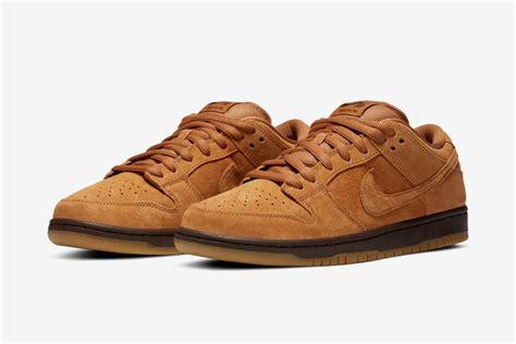 sb dunks low pro wheat